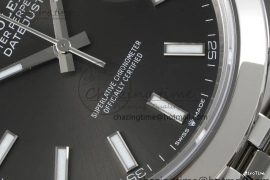 MiroTime 0503 OdorResistant DateJust 41 SS Polished Bezel KING 1:1 Best Edition 904L Steel Gray Stick Dial on Jubilee Bracelet VR 2207
